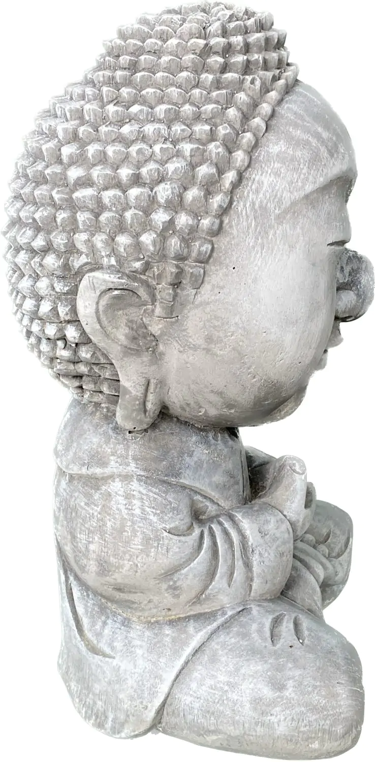  Product image 8 of the product “Nima - Sitting monk with big head, 30 cm H | cast stone ”